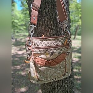 Fossil Crossbody Bag with Brown Accents
